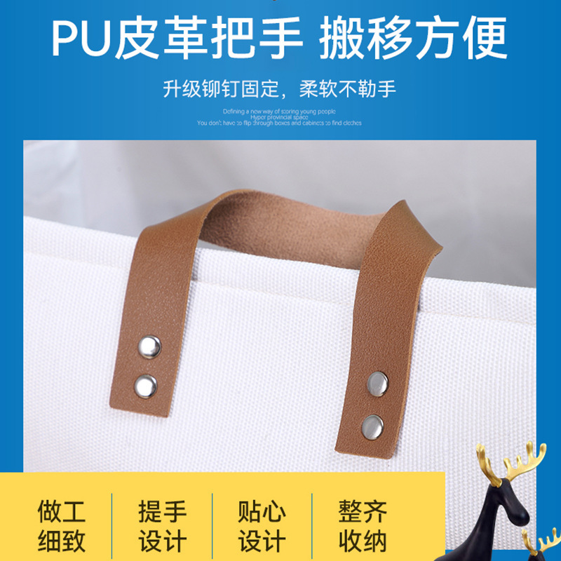 EVA engrosamiento algodón lino ropa sucia canasta de cuero portátil canasta de almacenamiento plegable ropa sucia pantalones edredón bolsa de almacenamiento de artículos diversos