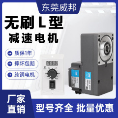 ブラシレスL型直角减速モーター30W-750Wマイクロハイパワー24V48V中空速度调整可能L型モーター