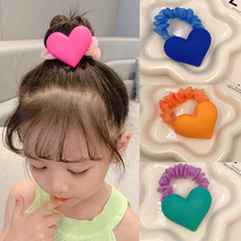 韩国立体大爱心大肠圈扎丸子头可爱女孩发绳网纱儿童扎马尾发圈