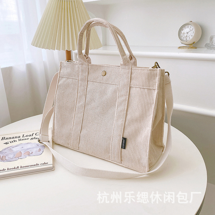 Estilo coreano casual gran capacidad bolsa de compras moda PANA lienzo bolso simple retro artístico bolso de hombro para las mujeres