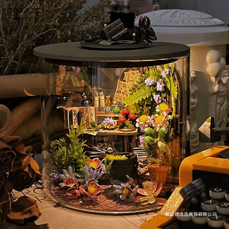 Cottage Dream Bottle Handmade Assembled House Scene Model Harry Potter Magic Cottage Birthday Gift Female Wood