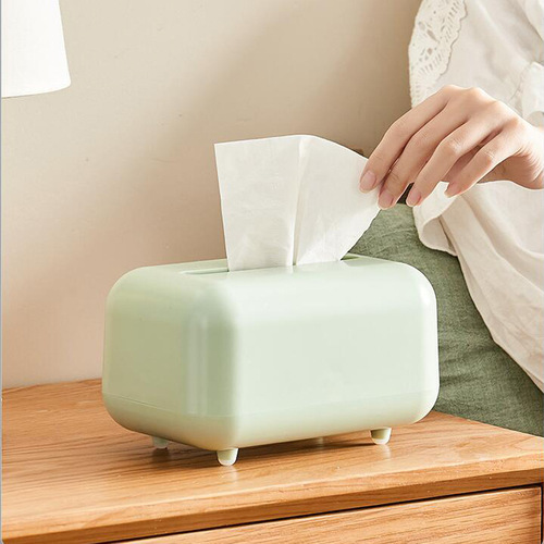 Magnetic bread tissue box with spring, living room table tissue storage box, non-slip mats, bathroom tissue tissue box