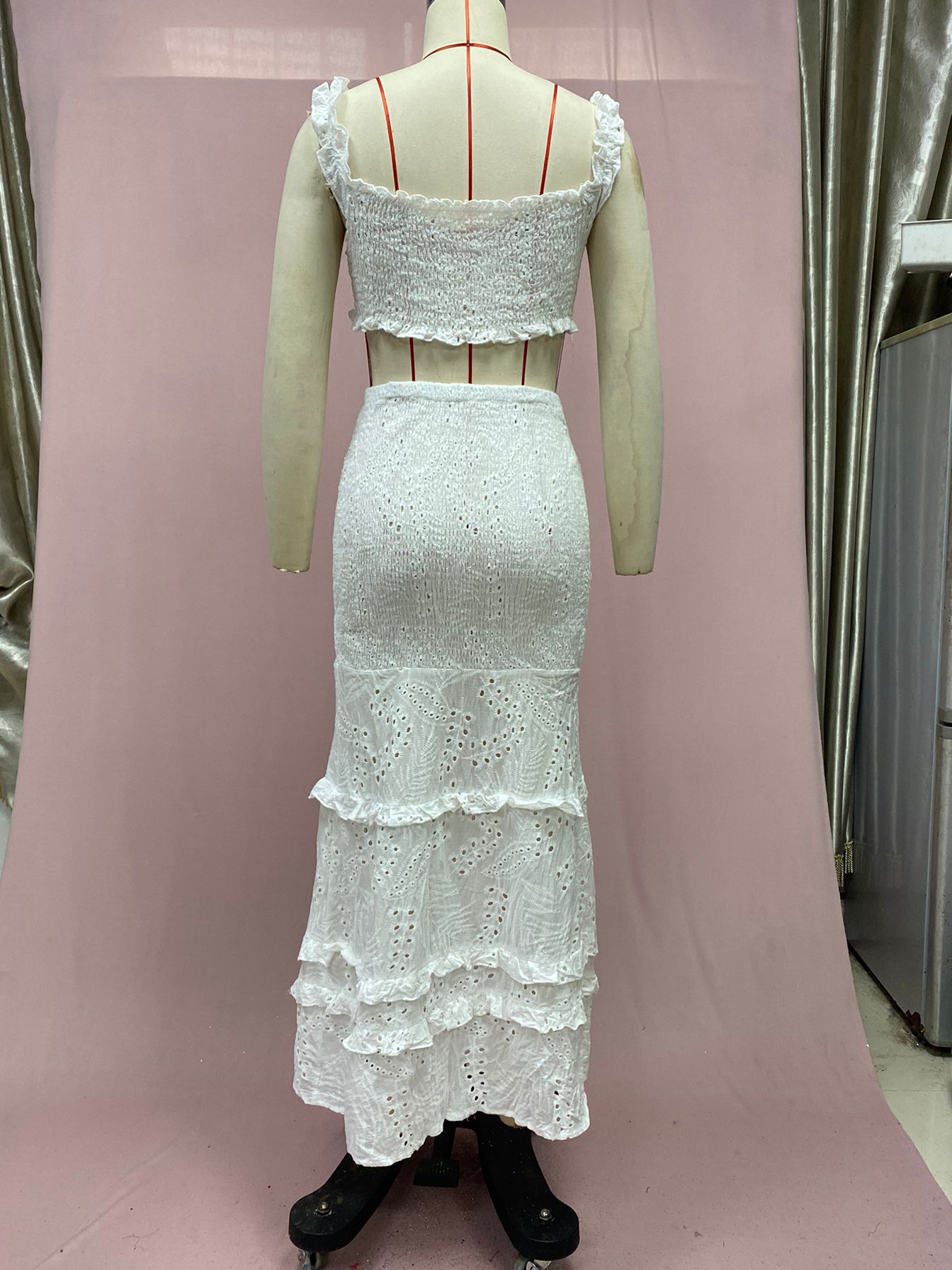 Damen Zweiteiler Mit Fishtail Rock Und Tailliertem Schnitt_voghion.com