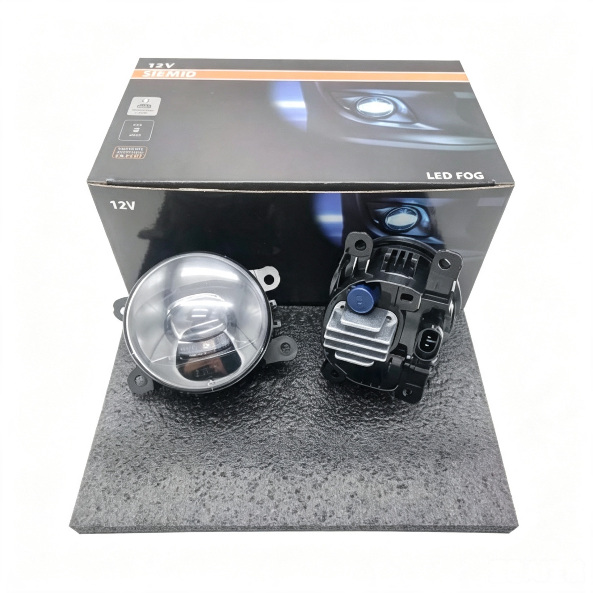 LED fog lights compatible with Mitsubishi Outlander and Lincoln Navigator 2005-2016, original car replacement, 1 pair