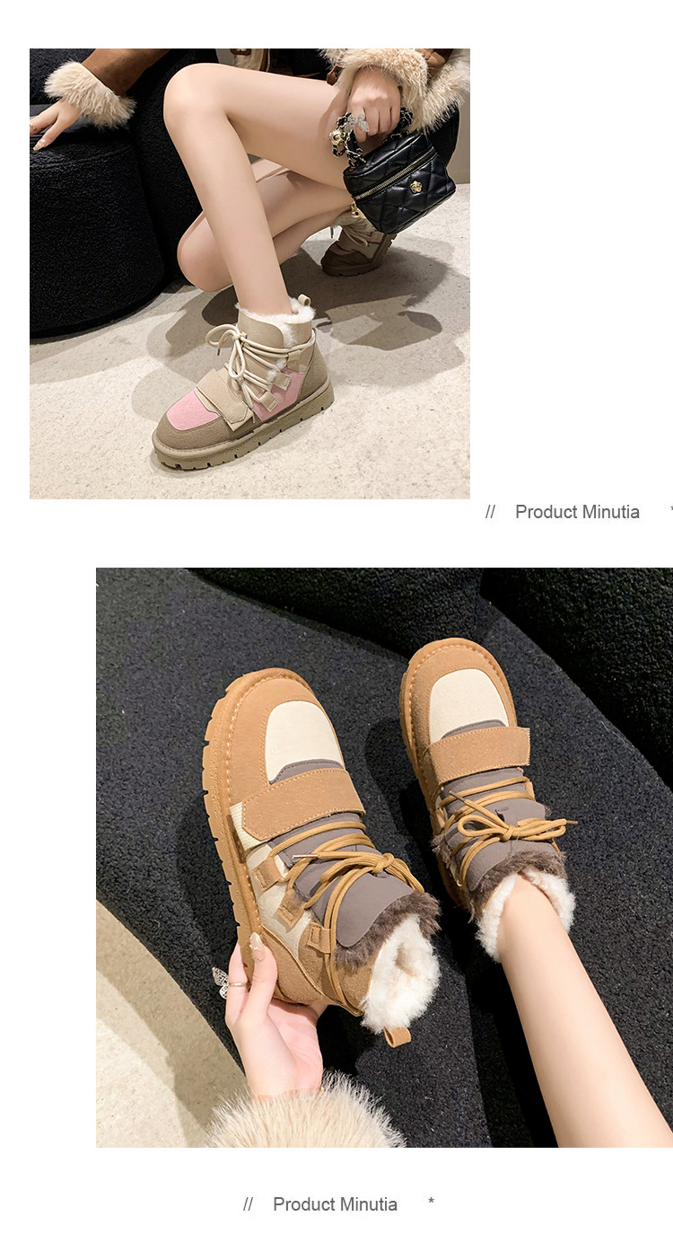 Warm Women's Winter Snow Boots Plush Lined Ankle Boots Versatile_voghion.com