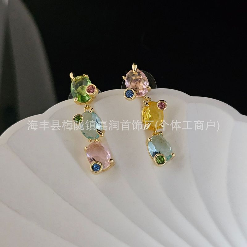 Shijia Gema カラー模造クリスタルドーパミンキャンディネックレスブレスレットシリーズセットライト高級かわいいクロスボーダージュエリー|undefined