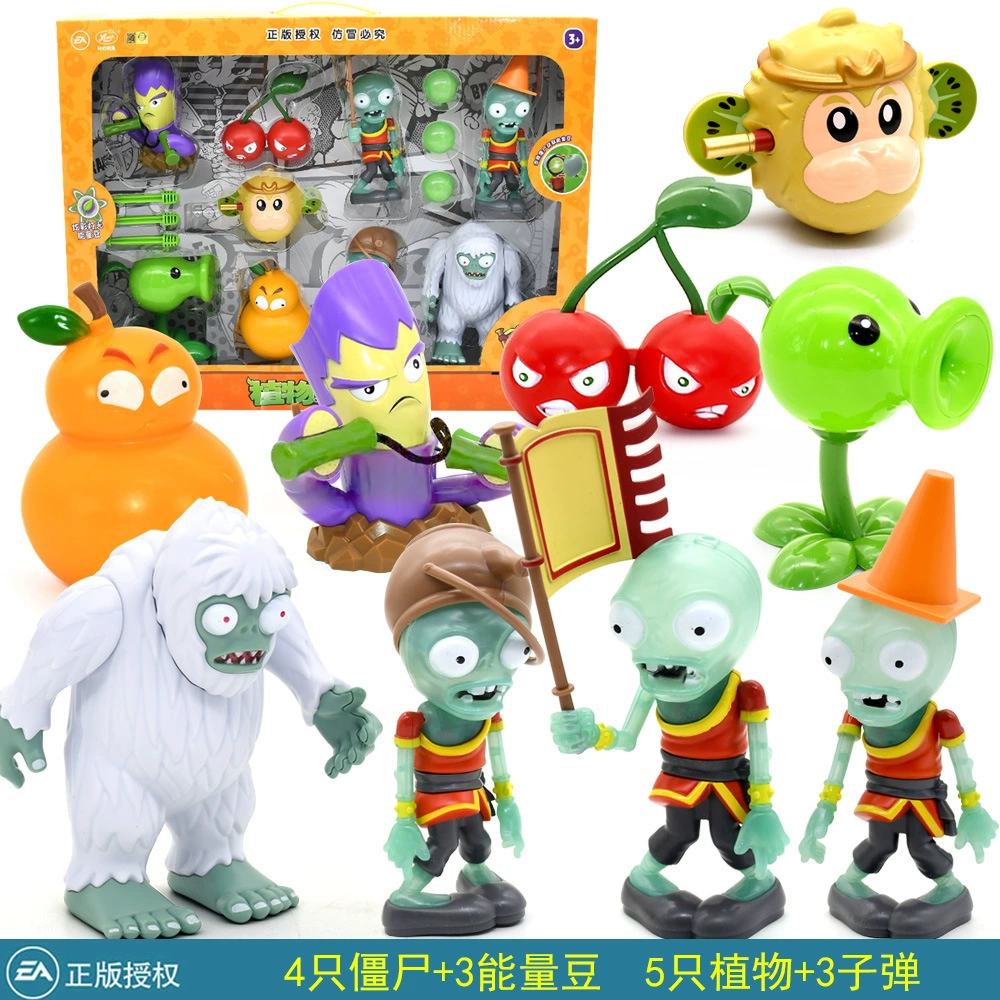Подлинная наборы Plants vs. Zombies, игрушка, большой набор, подарочная коробка для мальчиков, кукла для детей, полный набор, подарок на день рождения