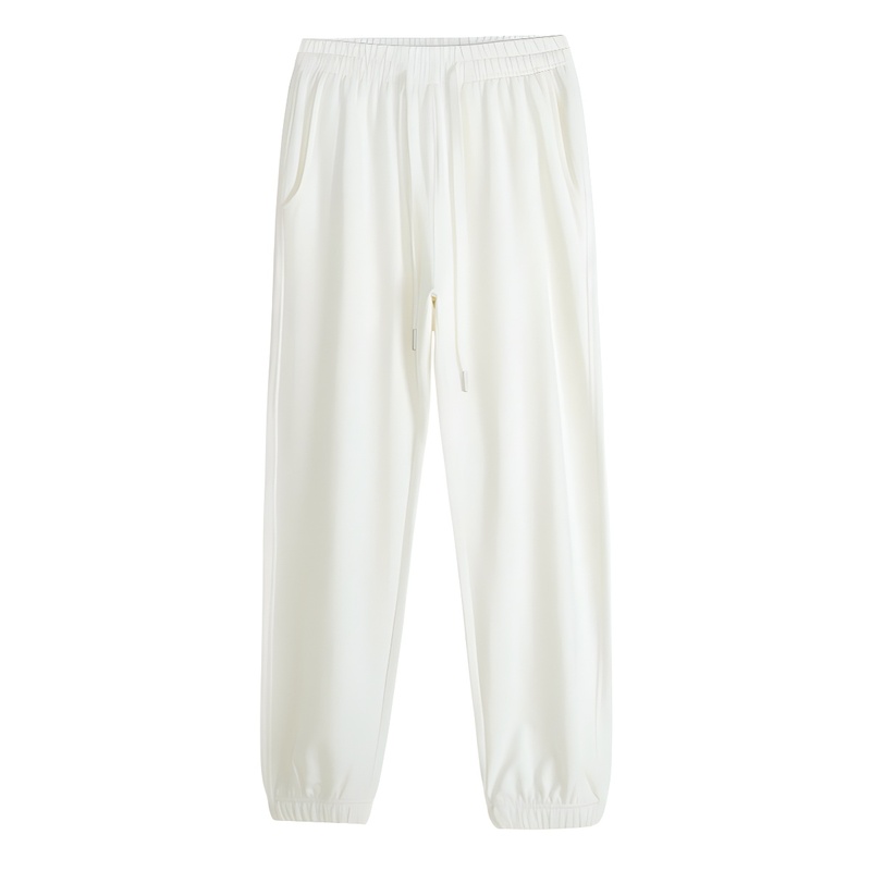 Summer Thin Pure Cotton Cuffed Sweatpants for Women, Loose Jogger Pants, Sports Casual Pants, Long Pants, Harem Pants, New Slim-Fit Style