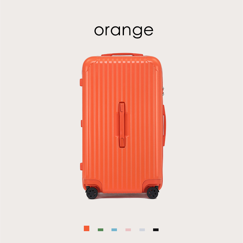 De alta apariencia de gran capacidad engrosada cremallera equipaje carro equipaje de viaje 24 pulgadas 26 pulgadas universal rueda de cuero caso para las mujeres