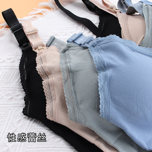 Breastfeeding vest without rims, open button mommy breastfeeding underwear, postpartum waist and abdomen push-up maternity bra for women