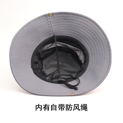 Gaiemei Fisherman Hat for Men, Hiking Outdoor Fishing Sunshade Mesh Eye Breathing Denim Sun Hat, Spring and Summer