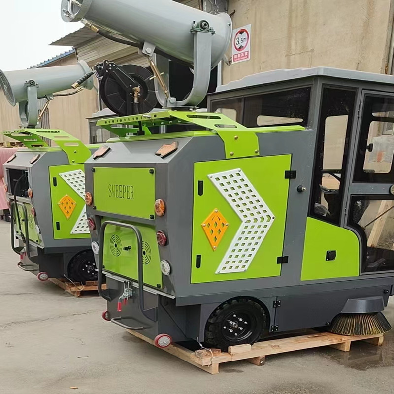 鲁鸿驾驶室雾炮清扫车 小型新能源扫地车高压清洗扫路车