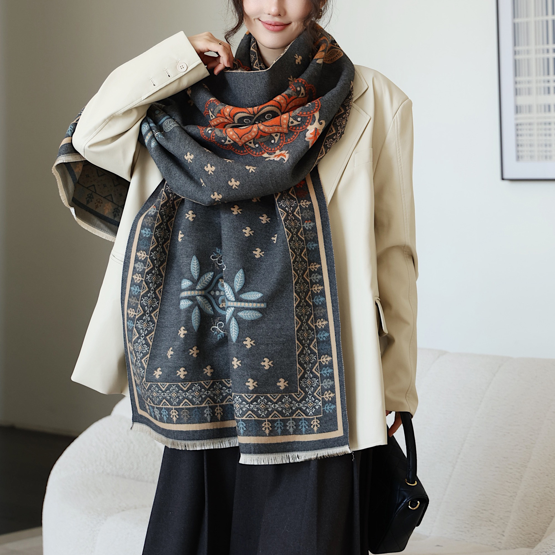 Ethnic keep warm cloak