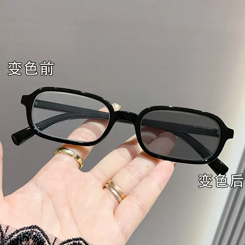 时尚单品近视镜印花轻奢感光变色方框轻盈防蓝光网红同款近视眼镜