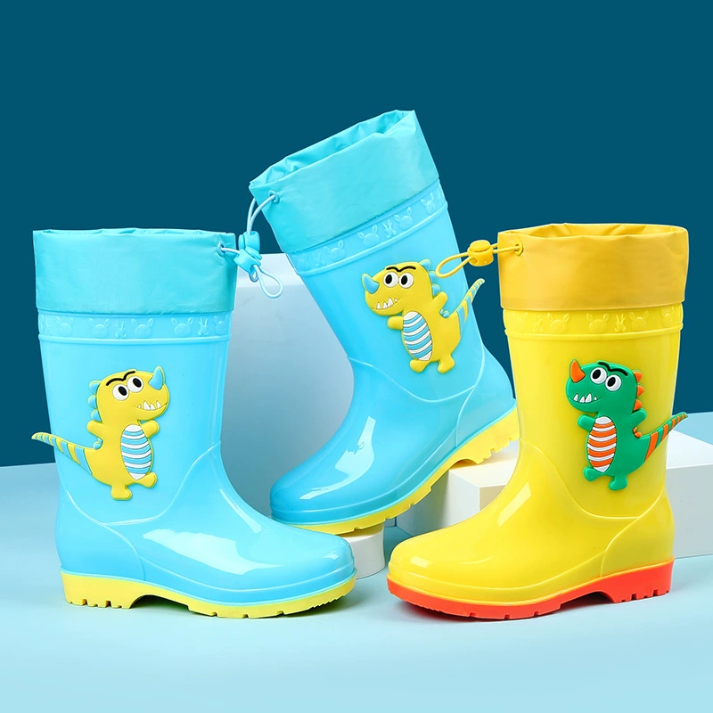 Детские непромокаемые сапоги, большие детские непромокаемые сапоги с высокой трубкой для мальчиков и девочек, галоши, нескользящая резиновая обувь для студентов, Детская непромокаемая обувь