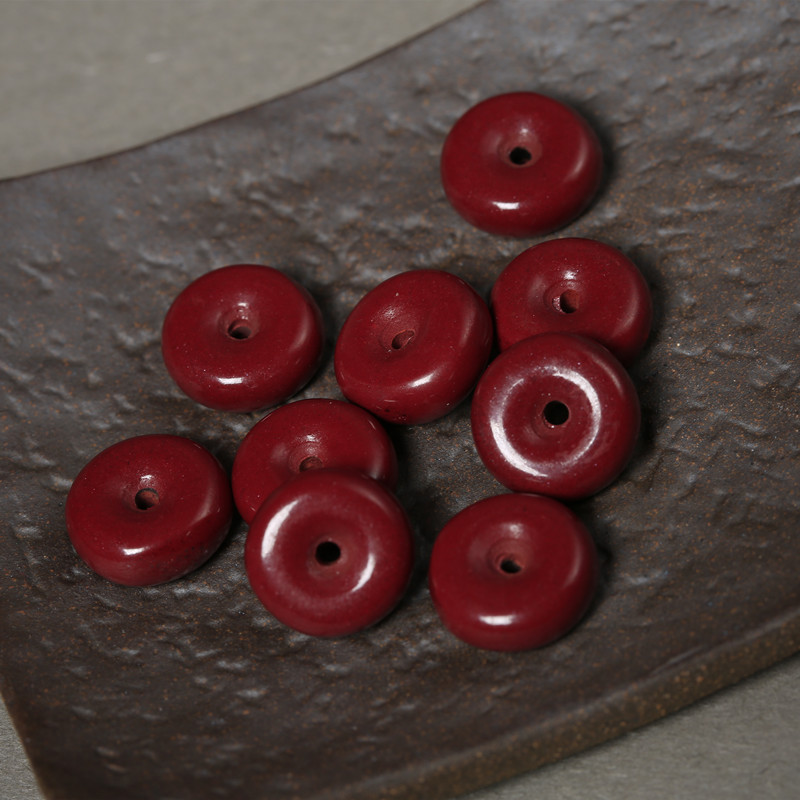 Raw ore purple gold sand safety buckle pendant cinnabar Bread Buckle Imperial sand diy small accessories loose beads semi-finished products