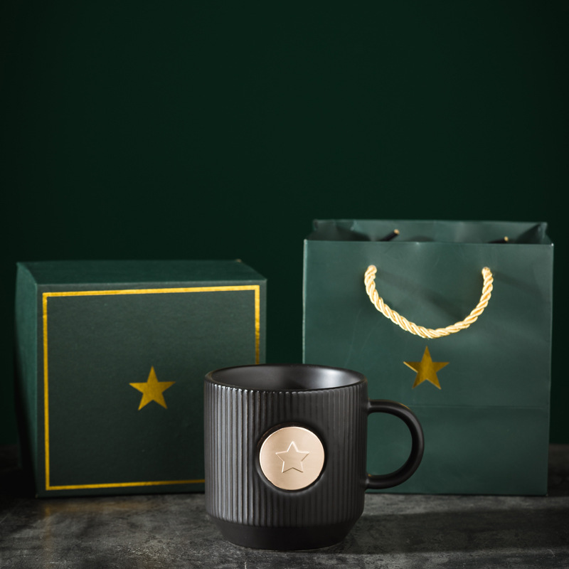 Tazas de cerámica originales, tazas de cerámica de bronce creativas, tazas de café, tazas de agua, tazas publicitarias de logotipo