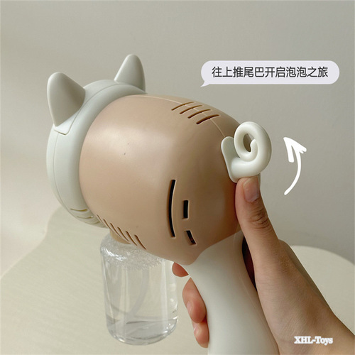New electric bubble machine exported to Korea ins style cat ears cat bubble machine internet celebrity children's outdoor toys