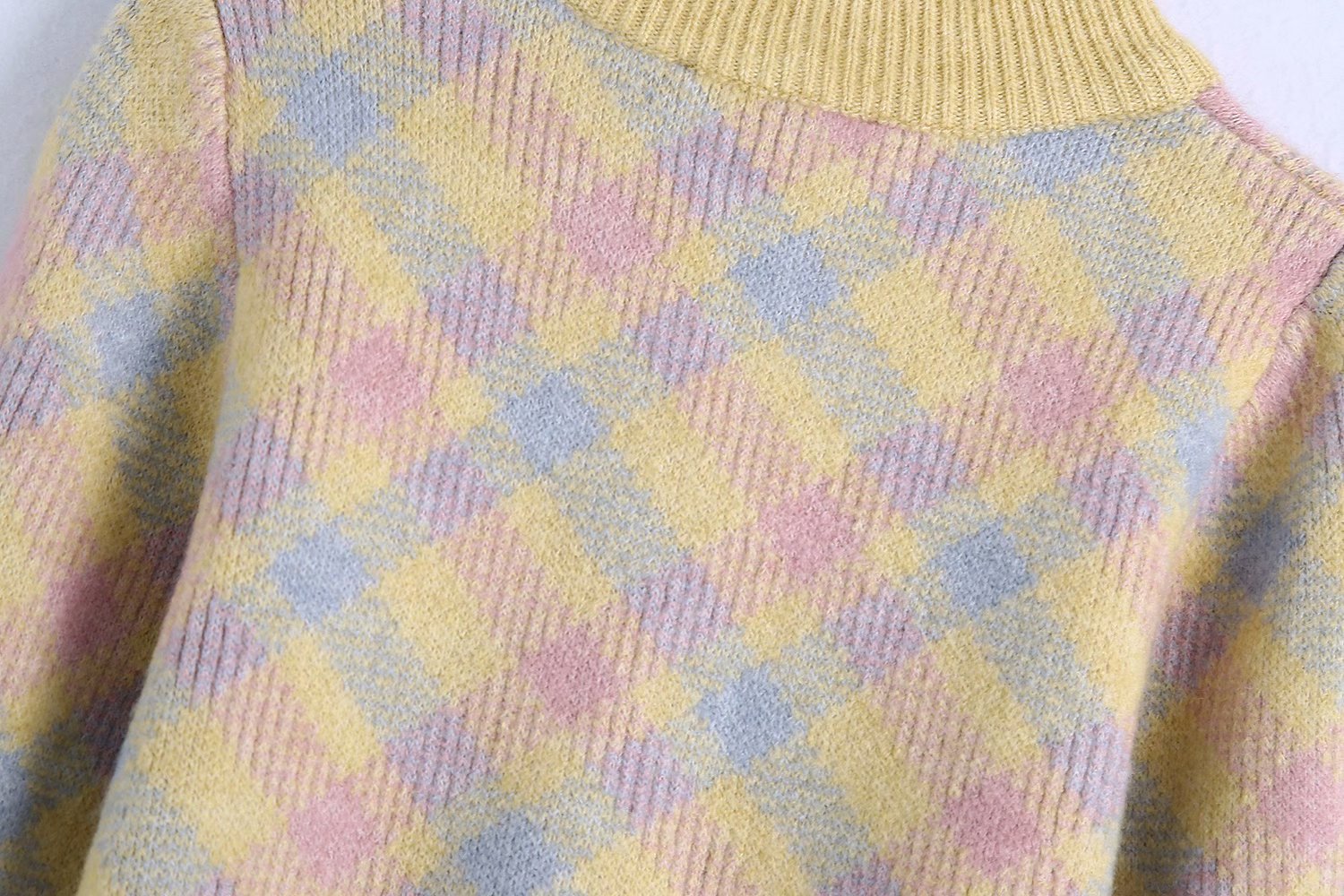 winter diamond pattern knit sweater  NSAM22487