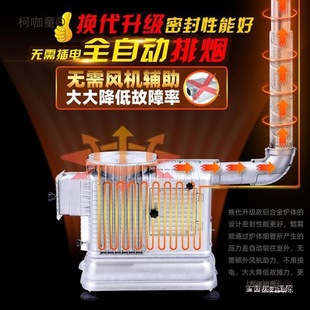 New Rural Dual-Purpose Wood and Coal Heating Stove, Aluminum Alloy Wood-Burning Return Air Stove, Indoor Wood Stove, Cast Aluminum Grill, Metabo
