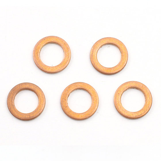 Red copper gasket metal copper gasket thickened red copper washer flat gasket round fastening ring M6/M8/M10/M12