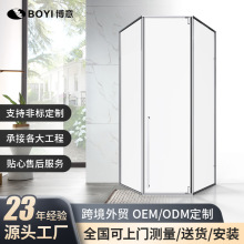 新一字型平开门浴室洗澡间卫生间防爆玻璃卫浴房隔断洗浴房冲凉房