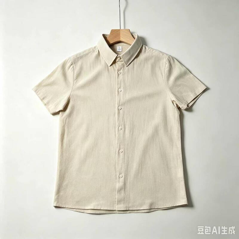 Summer new breathable and comfortable cotton-linen blend loose casual short-sleeve shirt, fashionable solid color shirt for trendy men Summer new breathable and comfortable cotton-linen blend loose casual short-sleeve shirt, fashionable solid color shirt for trendy men