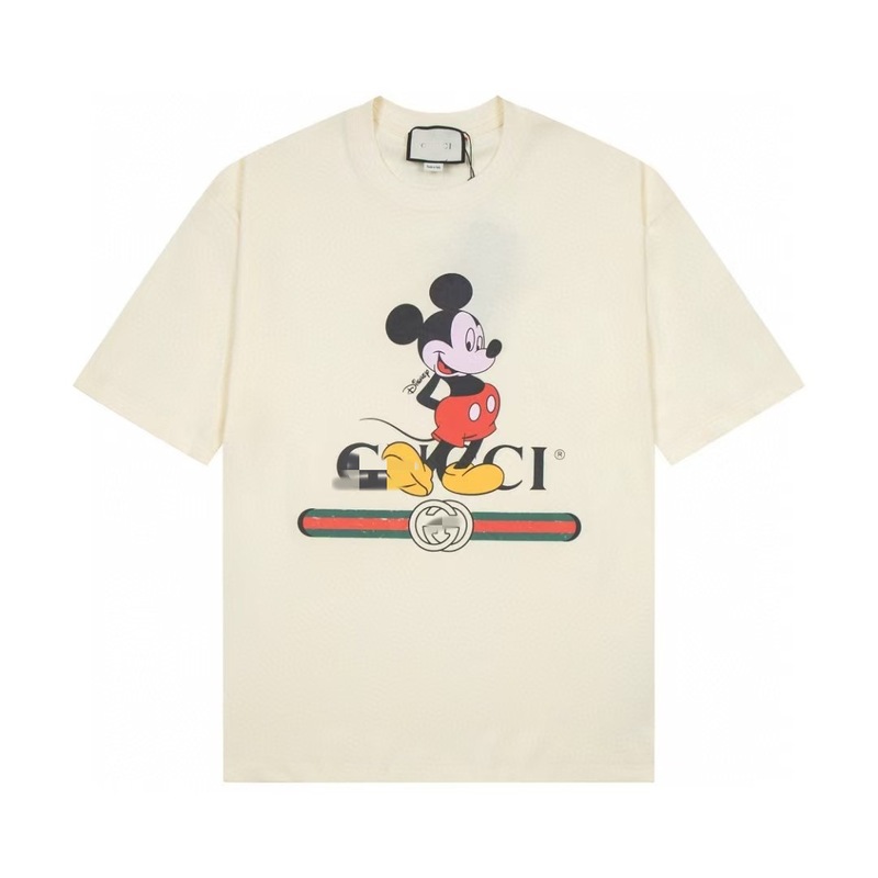 G's ヨーロッパ版半袖夏トレンドブランド古家プリントTシャツレタートップトレンドルーズ半袖TシャツカップルT|undefined