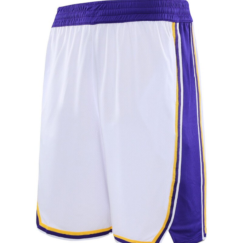 Light Panel Lakers Basketball Pants Kids Adult Team Game Training Team Uniform Bilateral Bag 2XS-5XL