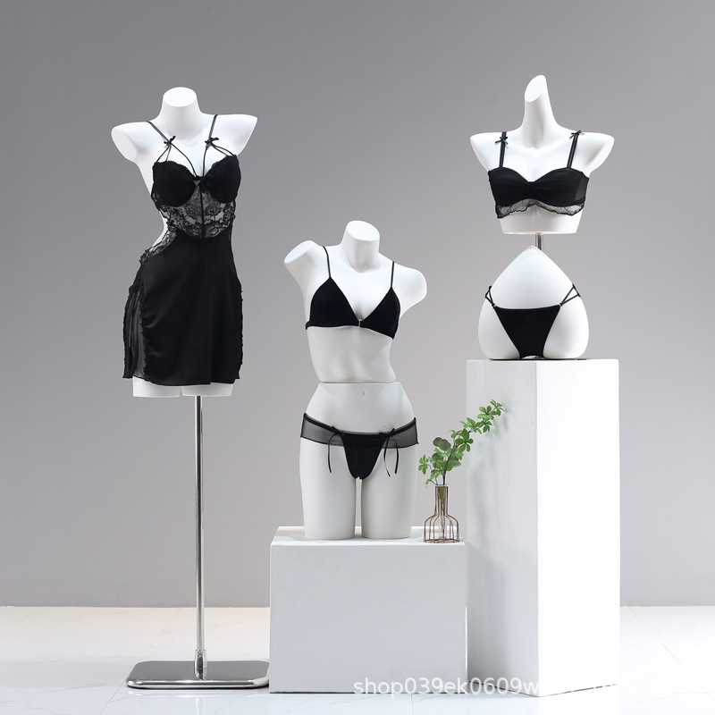 Push up chest underwear shop model props men's and women's half-body bra window display stand underwear big chest fake body model