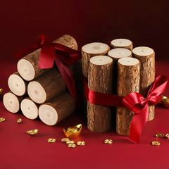 Joyful housewarming: Wood logs decorate the new home, creating a festive and vibrant atmosphere for the moving-in ceremony. Bringing wood into the home heralds great fortune and prosperity!