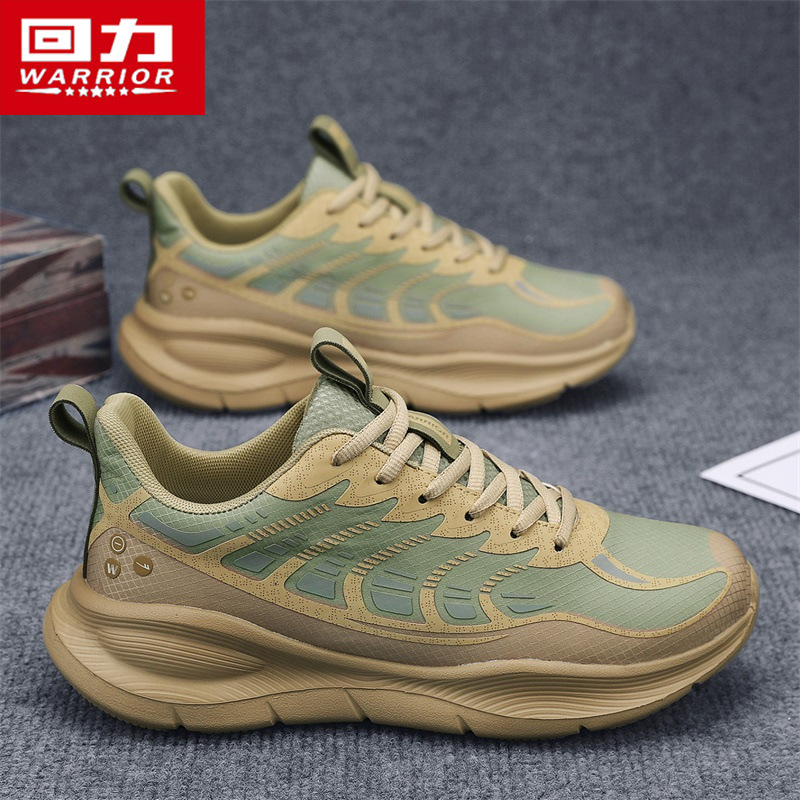 Warrior Men's Shoes 2026 Spring New Model Coconut Jogging Shock-Absorbing Running Casual Sports Lightweight Soft Sole Dad Shoes for Men