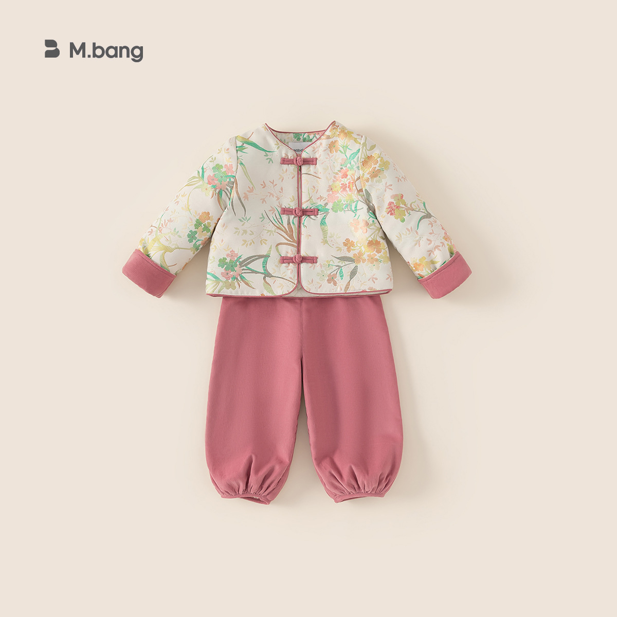 Yubao ropa infantil para niños set de vestidos chinos para niñas otoño y invierno nuevo estilo chino chaqueta de ropa Tang dos piezas set