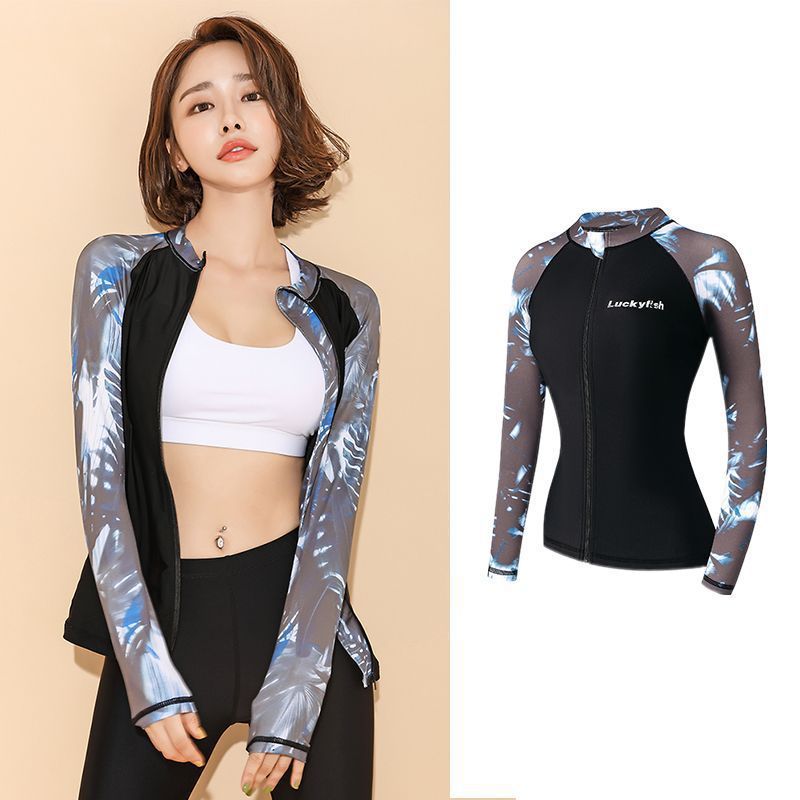 Mujeres al aire libre divisas trajes de buceo conservadores surf natación manga larga ropa de medusa seca rápida fábrica comercio al por mayor