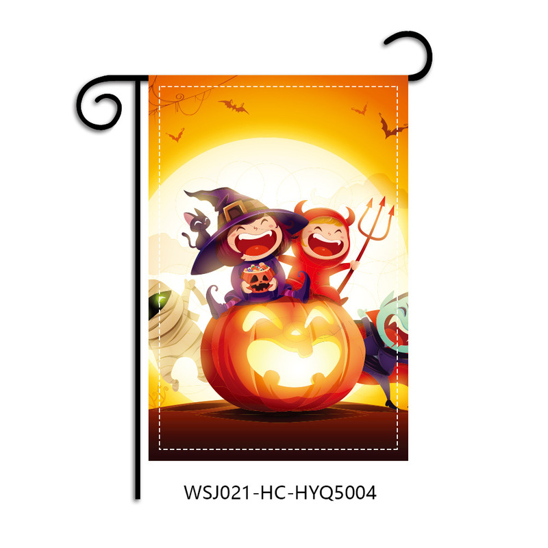 アマゾンの新しいハロウィーン花園旗happyhalloween装飾旗卸売りハロウィーン旗|undefined