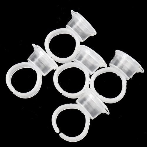 Wholesale eyelash grafting glue cup, flip-top color material embroidery ring cup, 50/bag OPP bag packaging