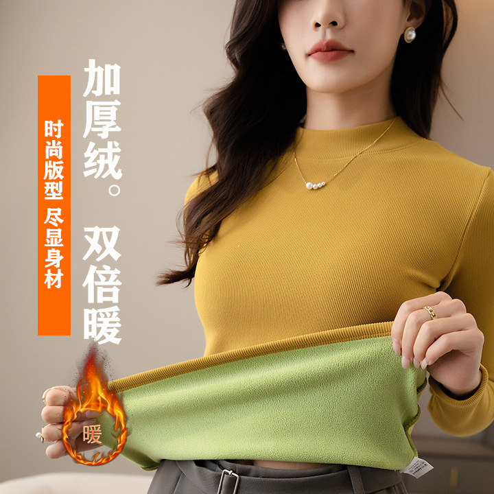 【500g plus velvet thickened】Winter·Mediterranean women's half-high…