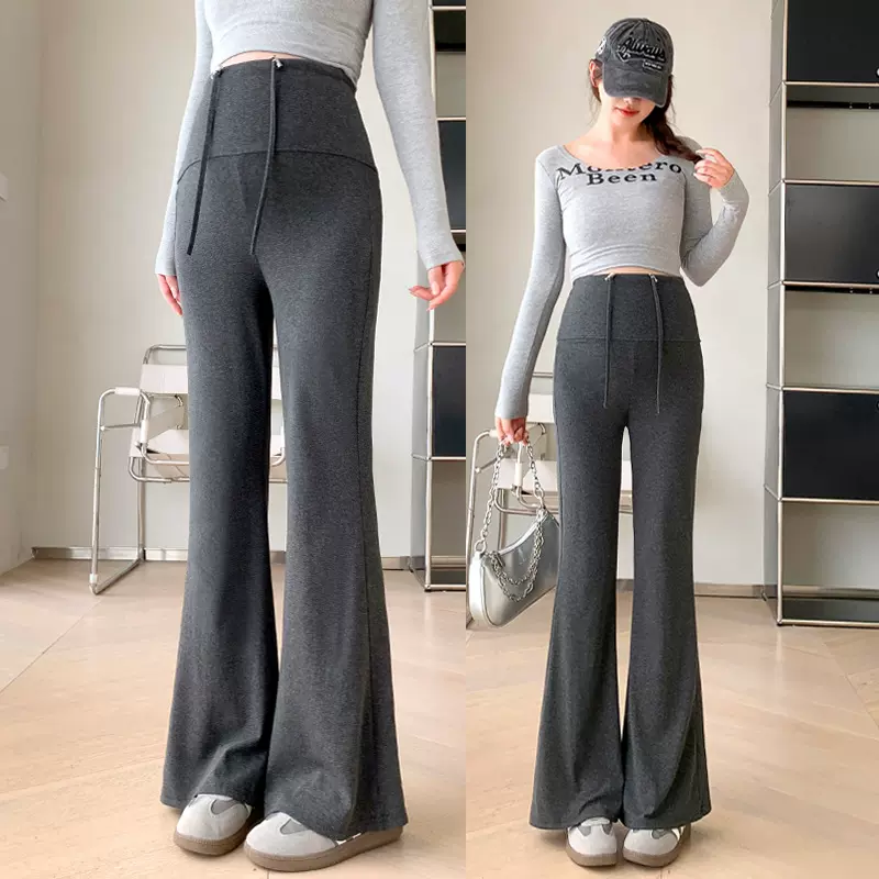 无托腹孕妇裤子秋季外穿打底裤大码修身显瘦孕期不勒肚子阔腿长裤