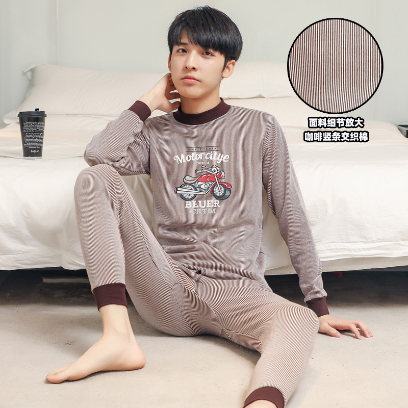 Adolescentes medio y grande ropa interior para niños traje de niños extra grande ropa de otoño pantalones largos traje suéter de algodón ropa interior larga para hombres