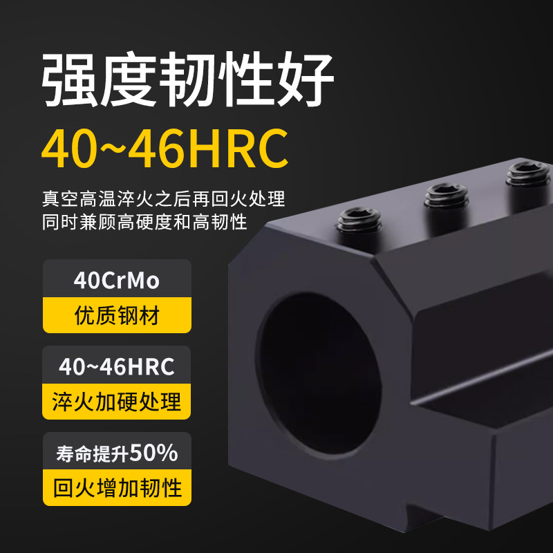 SBHA16 / 20 / 25 / 32 NC U taladro reducido manga de orificio interno de herramienta de giro varilla manga de abrazadera manga guía de base de herramienta de torno