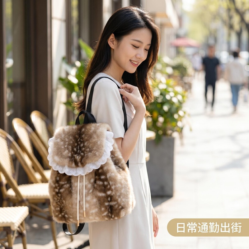 Cross-border soft and cute backpack for daily use, high-value and versatile, simple, fashionable, and lightweight, also suitable as a handbag