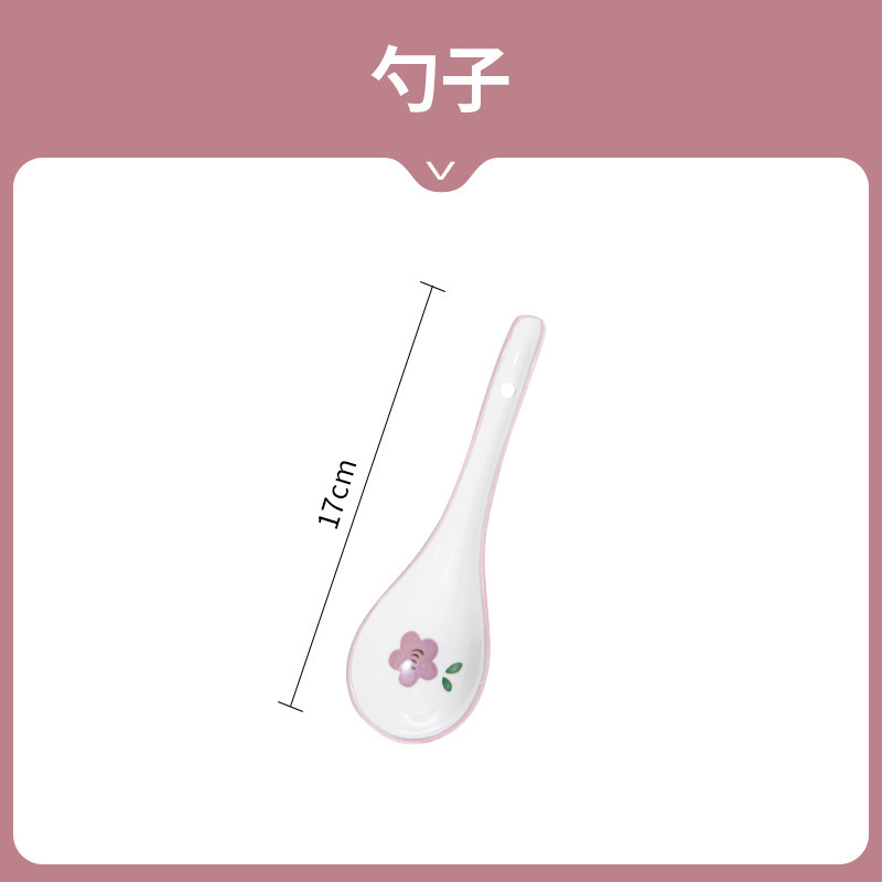 碗の高い顔の値の紫萱の花の釉薬の下で色彩の陶磁器の食器の碗の皿の組み合わせの家庭用の卸売りの贈り物のスープの碗の双耳|undefined