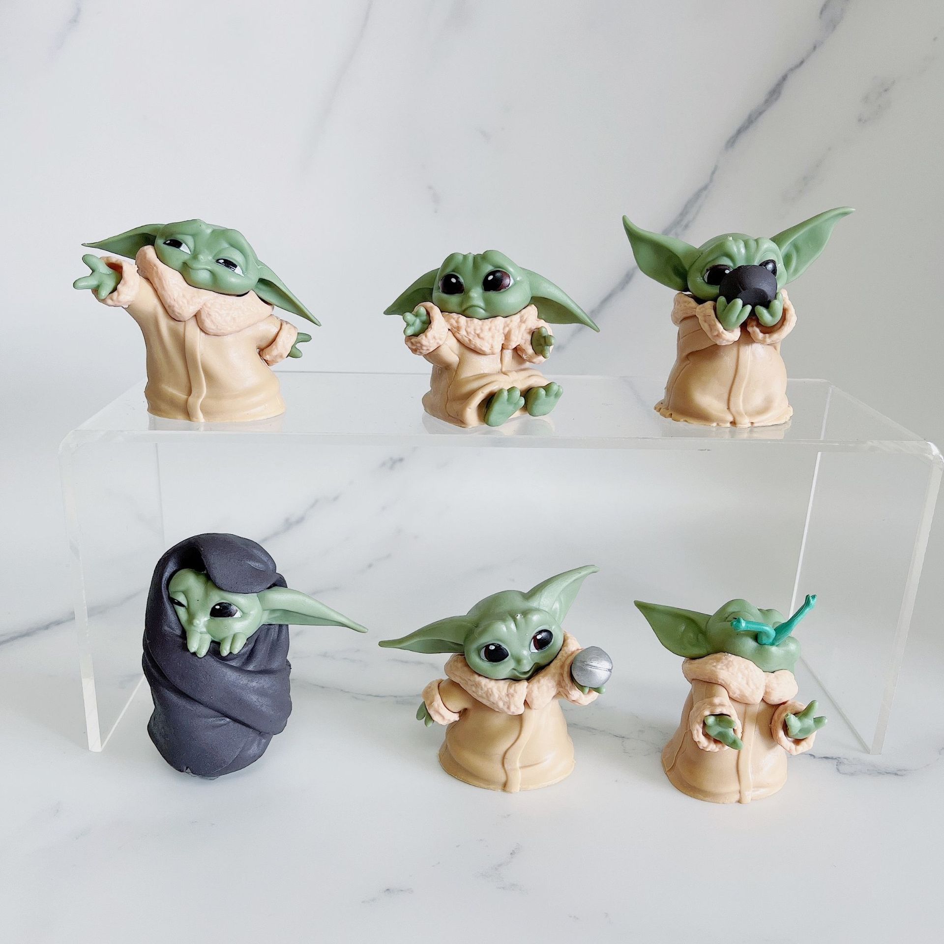 국경 간 BABYYODA 스타 워즈 요다 만달로리안 손으로 만든 모델 장식품 인형 도매