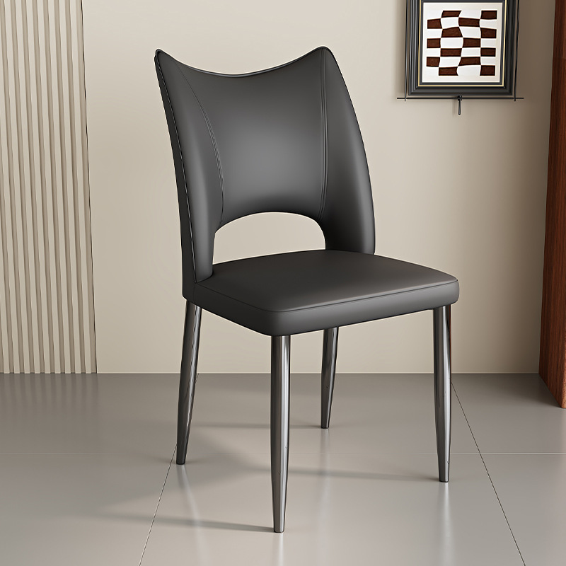 Silla de comedor de lujo ligera moderna nórdica, silla de respaldo para el hogar, silla de negociación de hotel, silla de comedor, mesa y silla de comedor, restaurante de ocio, taburete simple