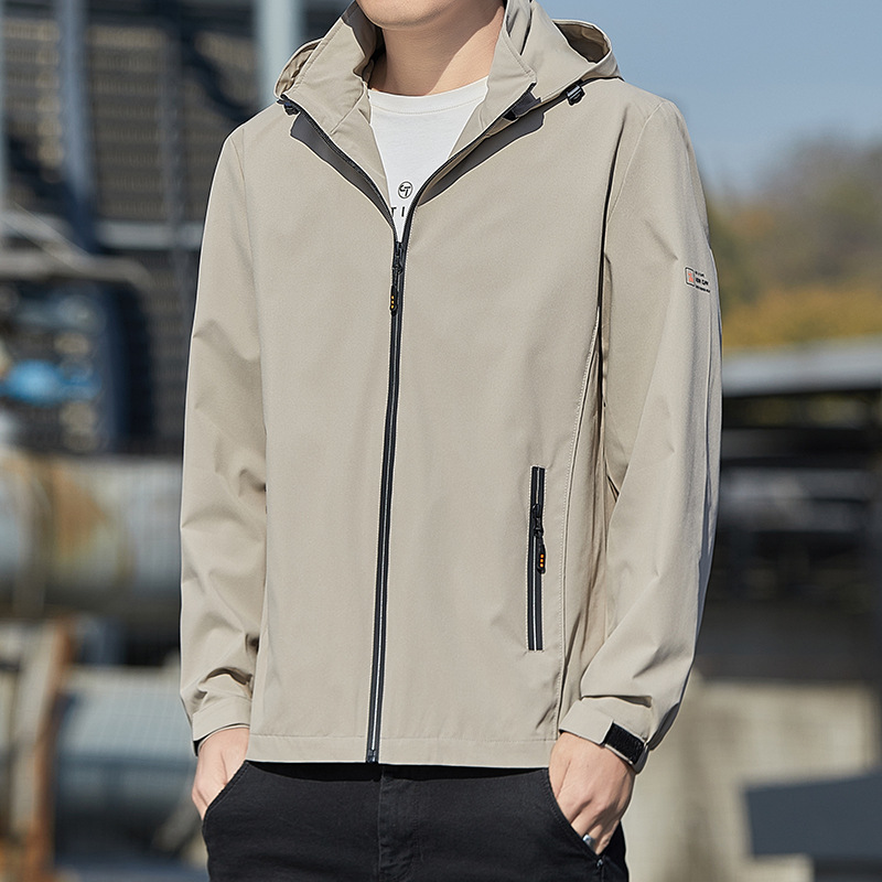Giacca da uomo, primavera e autunno nuovi abiti da lavoro con cappuccio alla moda, vestibilità slim, abiti casual da ricarica, top da uomo_voghion.com