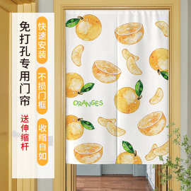 门帘隔断帘卧室家用防隐私半帘厨房商用遮挡半截短帘入户布帘子
