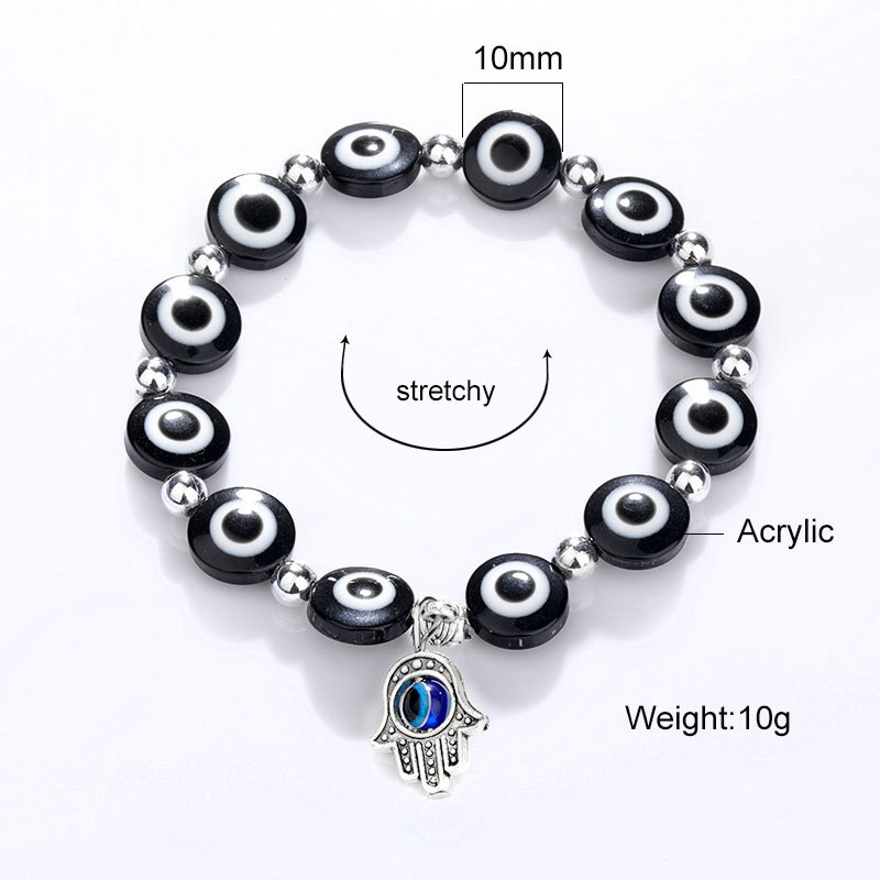 Fashion Palm Eye Alloy Plastic Beaded Women's Bracelets 1 Piece display picture 3