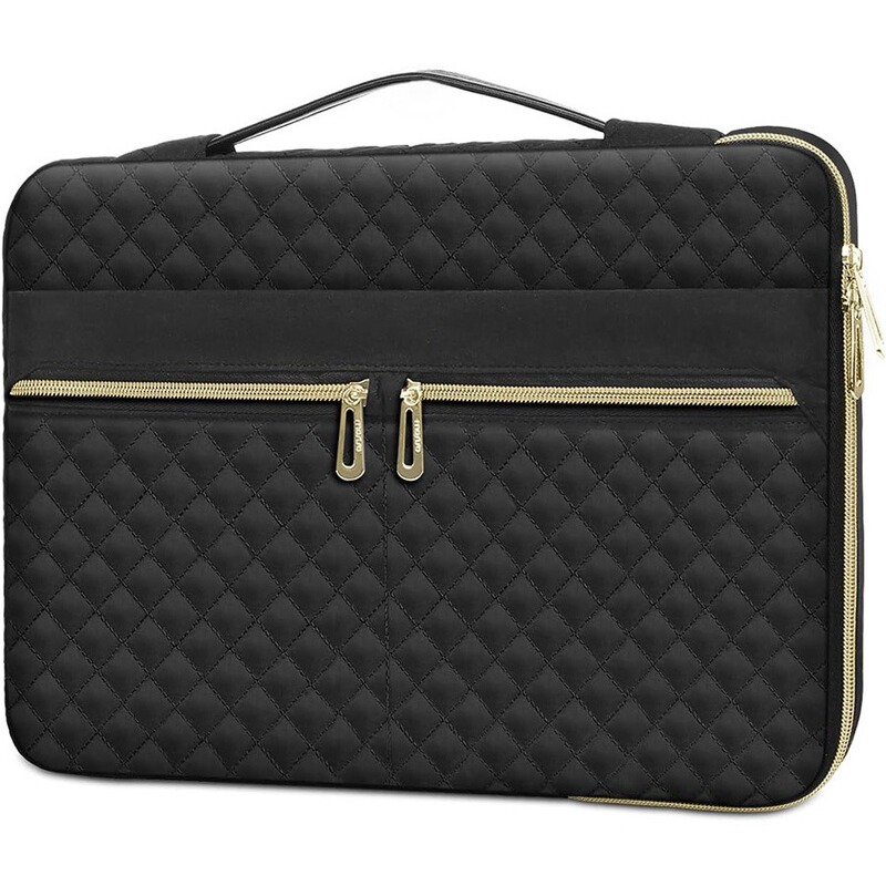 Amazon New Plaid Cotton Three Front Bag Telescopic Laptop Bag Apple Huawei Laptop Bag