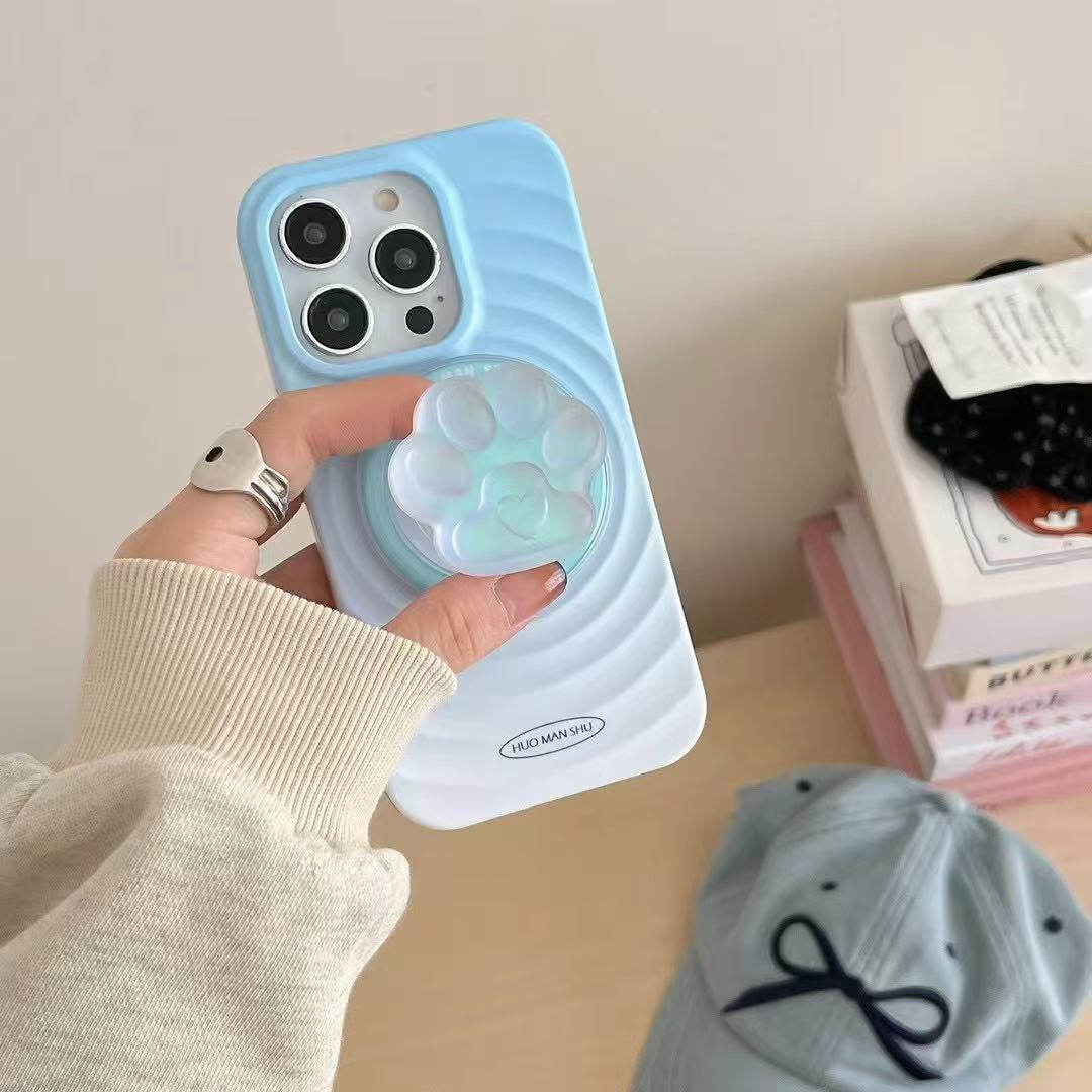 Corazón de niña coreana, lindas garras de gato para Apple 16ProMax funda para teléfono móvil 14/15 Creative 13 nicho 16Pro