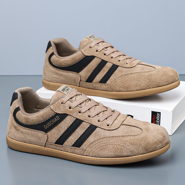 Giày sneaker nam cổ thấp thoáng khí phong cách retro, đế mềm, gót thấp 1–3 cm — 5516 màu kaki, 5516 màu đen, 5516 nâu